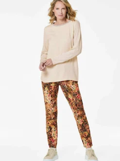 Goldner Damen Blusenshirt - Kurzgröße in weiß
