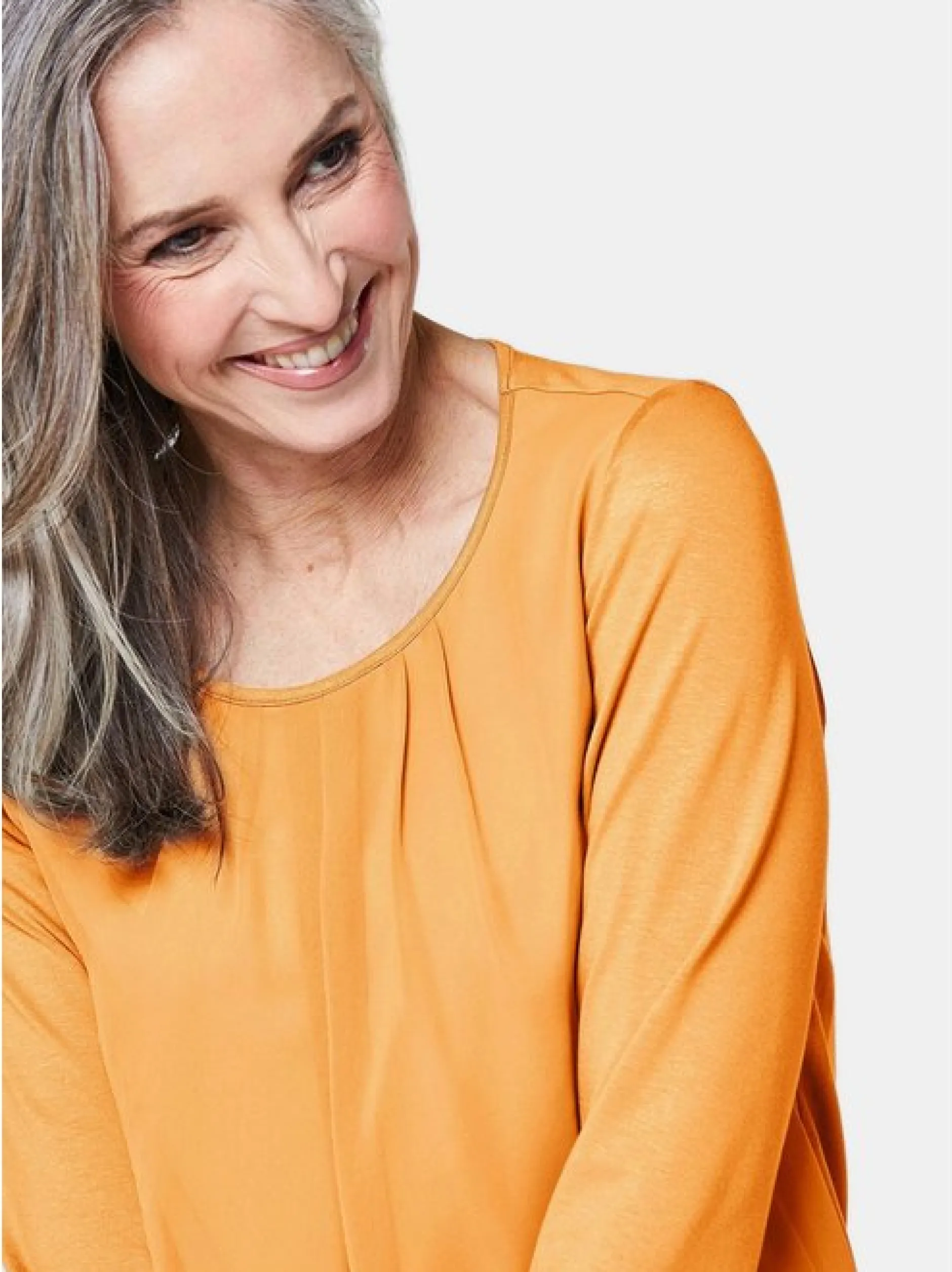 Goldner Damen Blusenshirts in gelb - Ärmel: 3/4 Arm