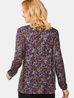 Goldner Damen Blusenshirts in marine - Ärmel: langarm