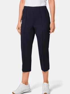 Goldner Damen Caprihosen in blau