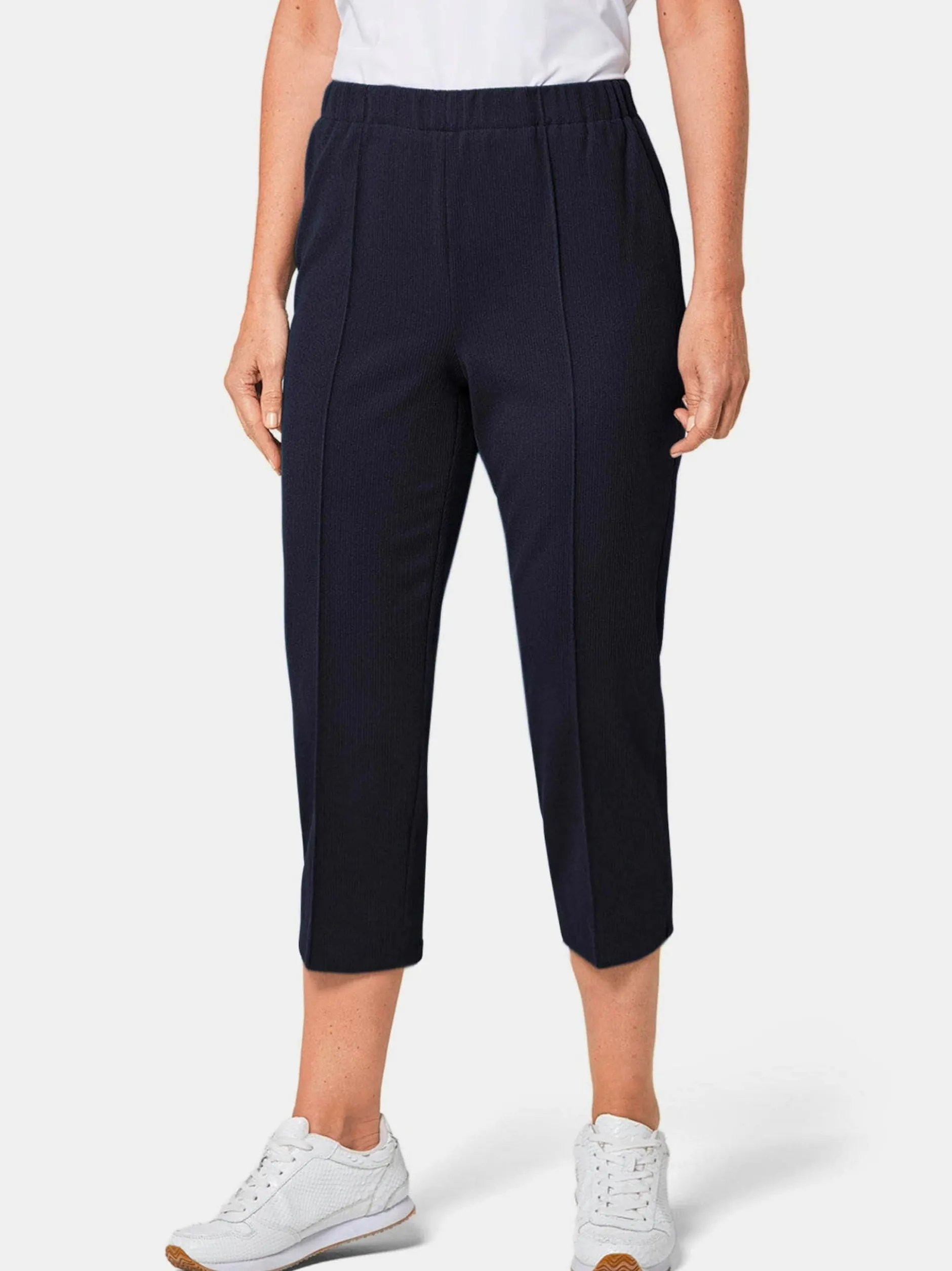 Goldner Damen Caprihosen in blau