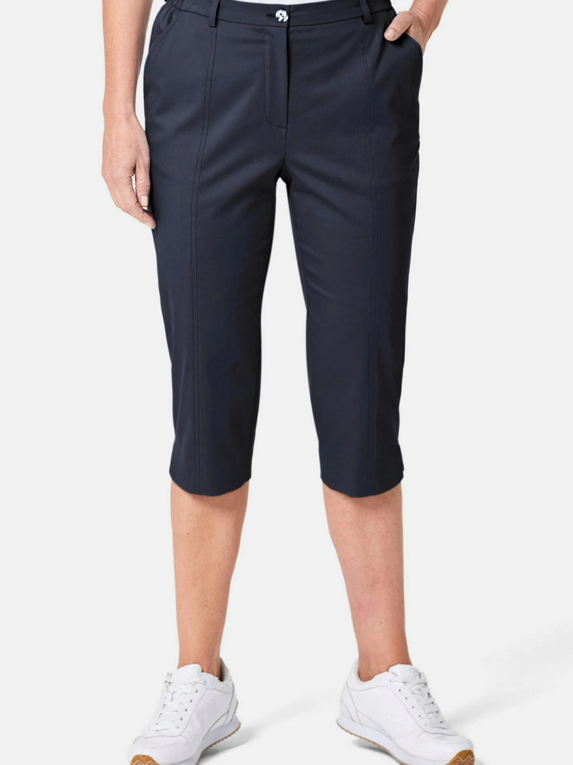 Goldner Damen Caprihosen in marine
