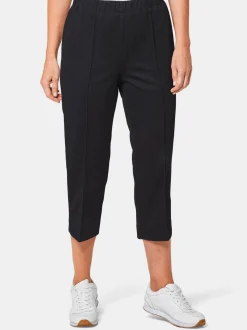 Goldner Damen Caprihosen in schwarz