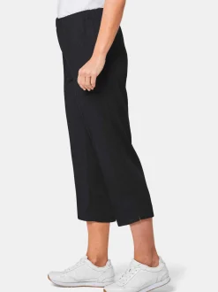 Goldner Damen Caprihosen in schwarz