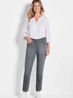 Goldner Damen Capri- & 7/8-Hosen - Kurzgröße in hellgrau