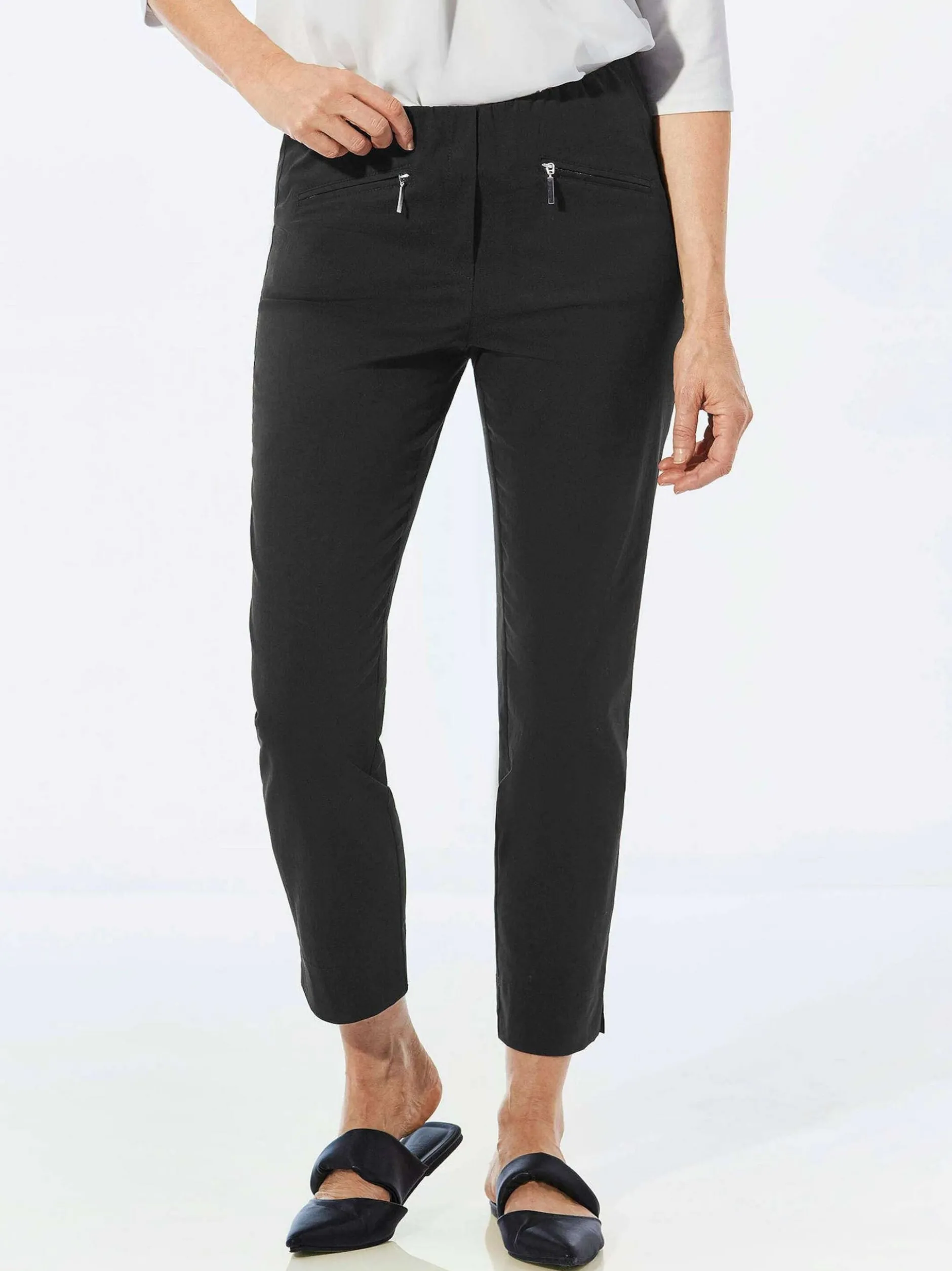 Goldner Damen Capri- & 7/8-Hosen - Kurzgröße in schwarz