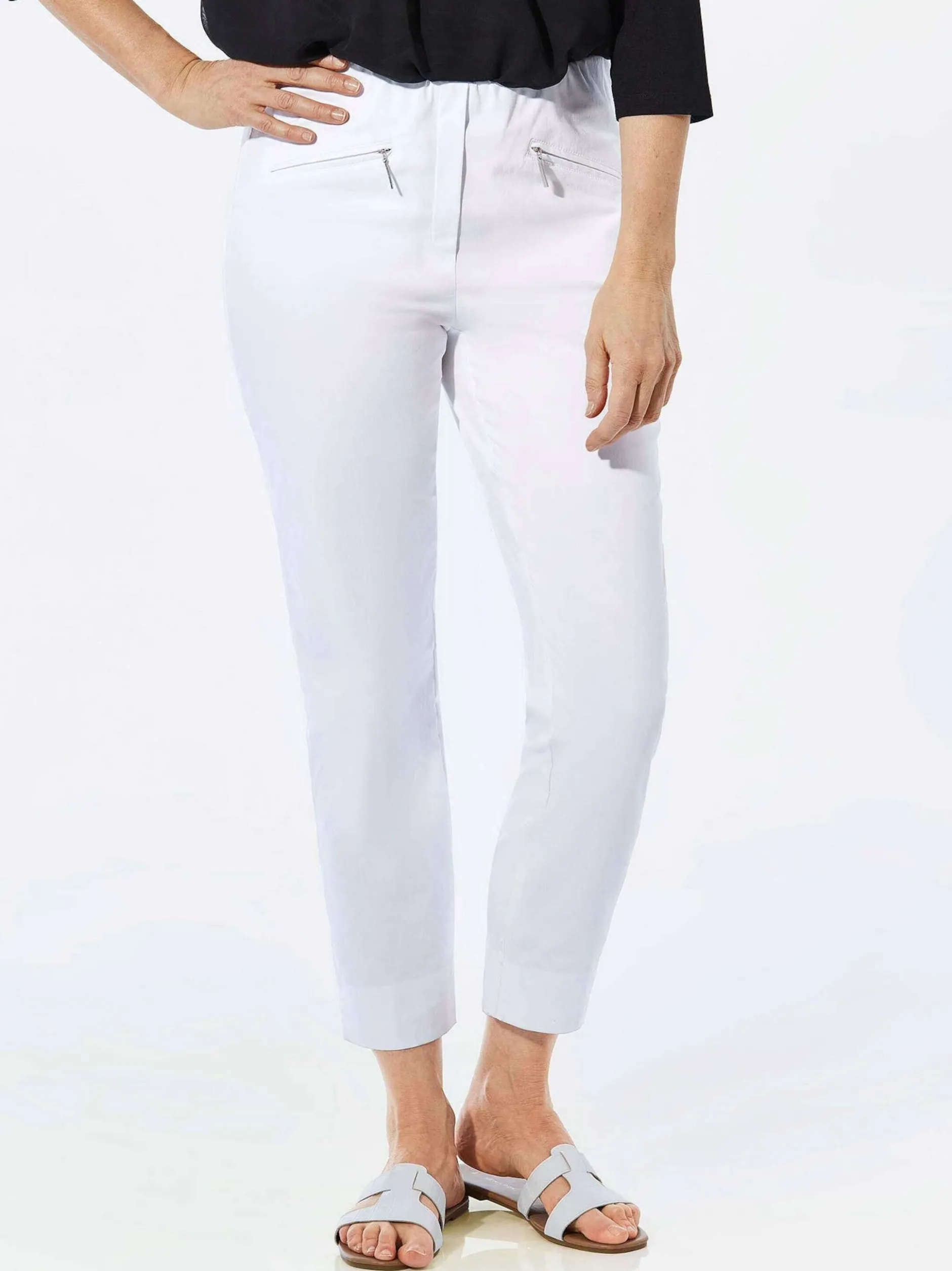 Goldner Damen Capri- & 7/8-Hosen - Kurzgröße in weiß