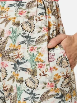 Goldner Damen Druckhosen - Kurzgröße in weiß