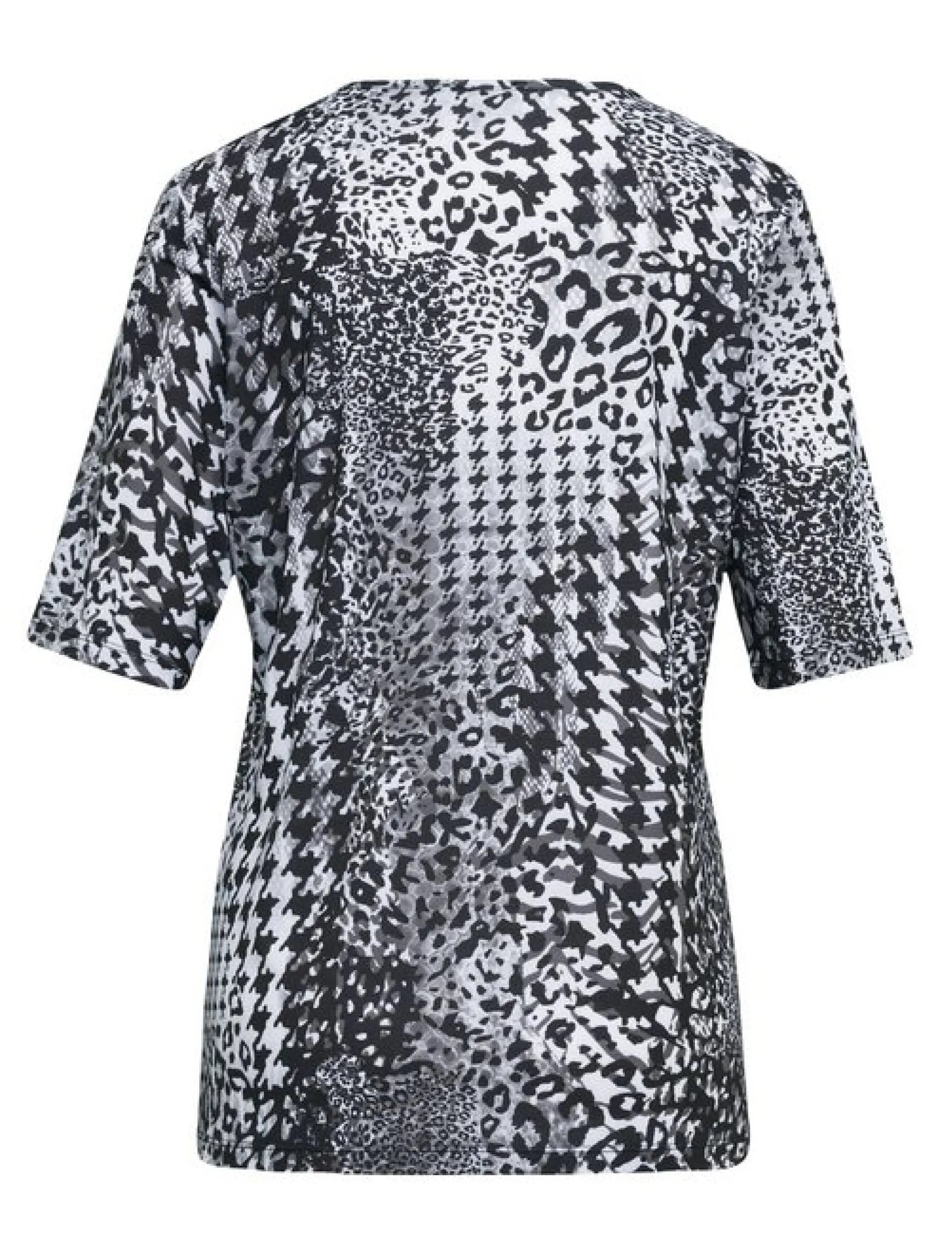Goldner Damen Druckshirts in schwarz - Ärmel: Halbarm