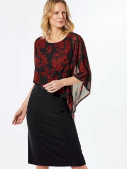 Goldner Damen Elegante Kleider in schwarz
