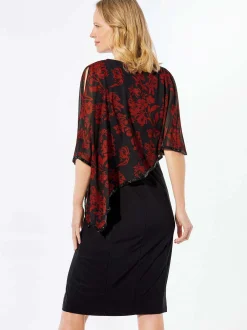 Goldner Damen Elegante Kleider in schwarz
