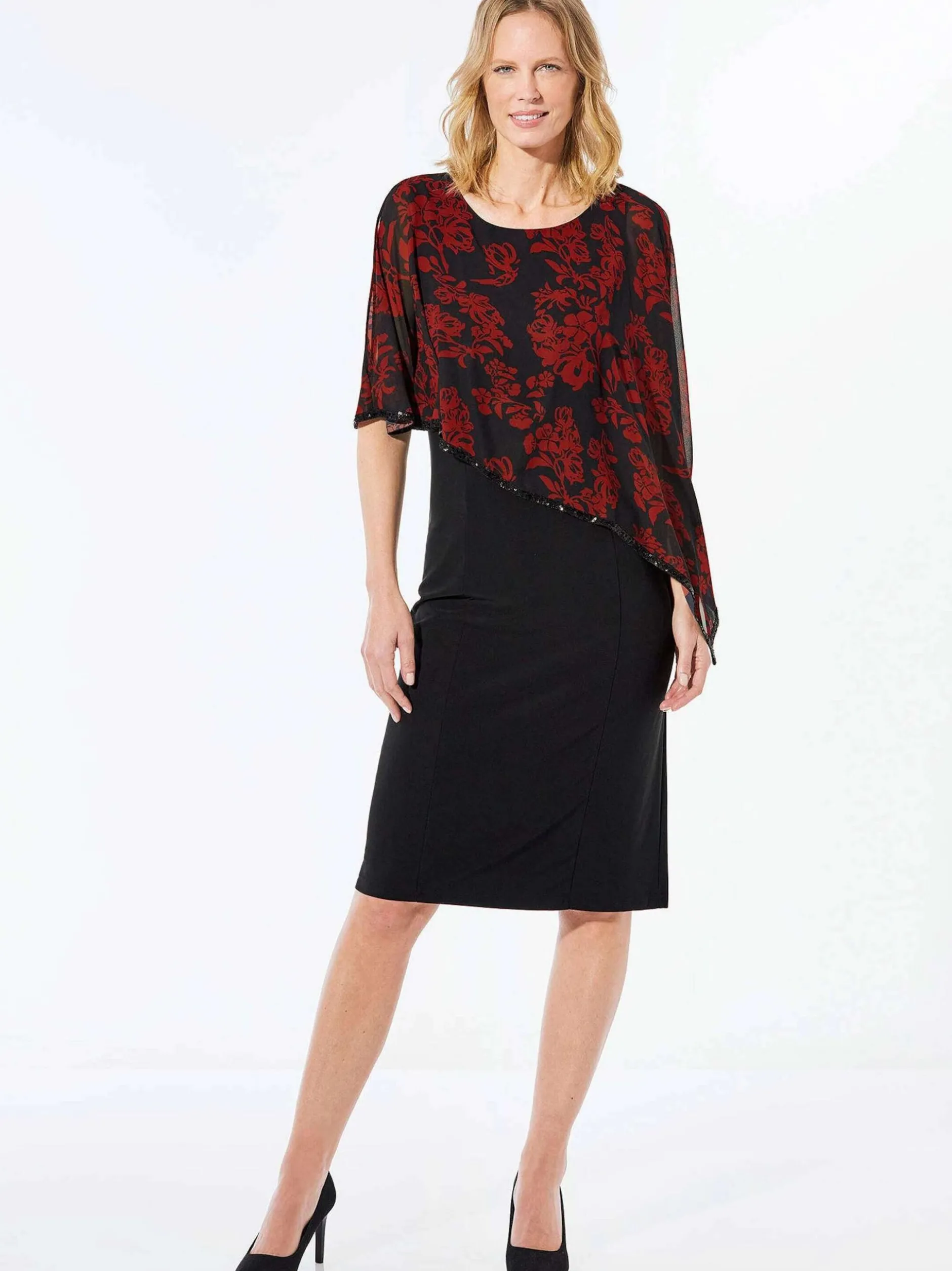 Goldner Damen Elegante Kleider in schwarz