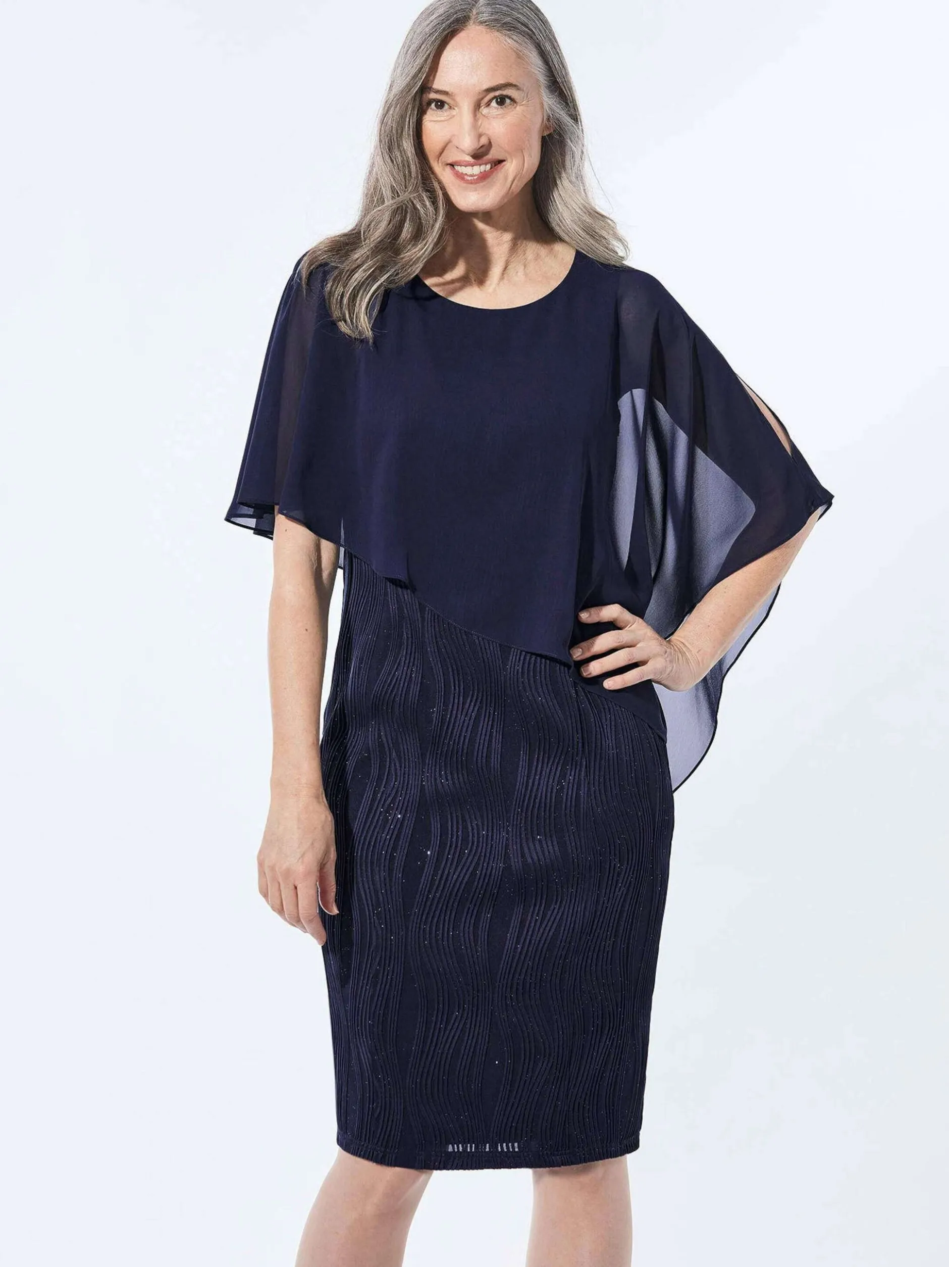 Goldner Damen Festliche Kleider in marine