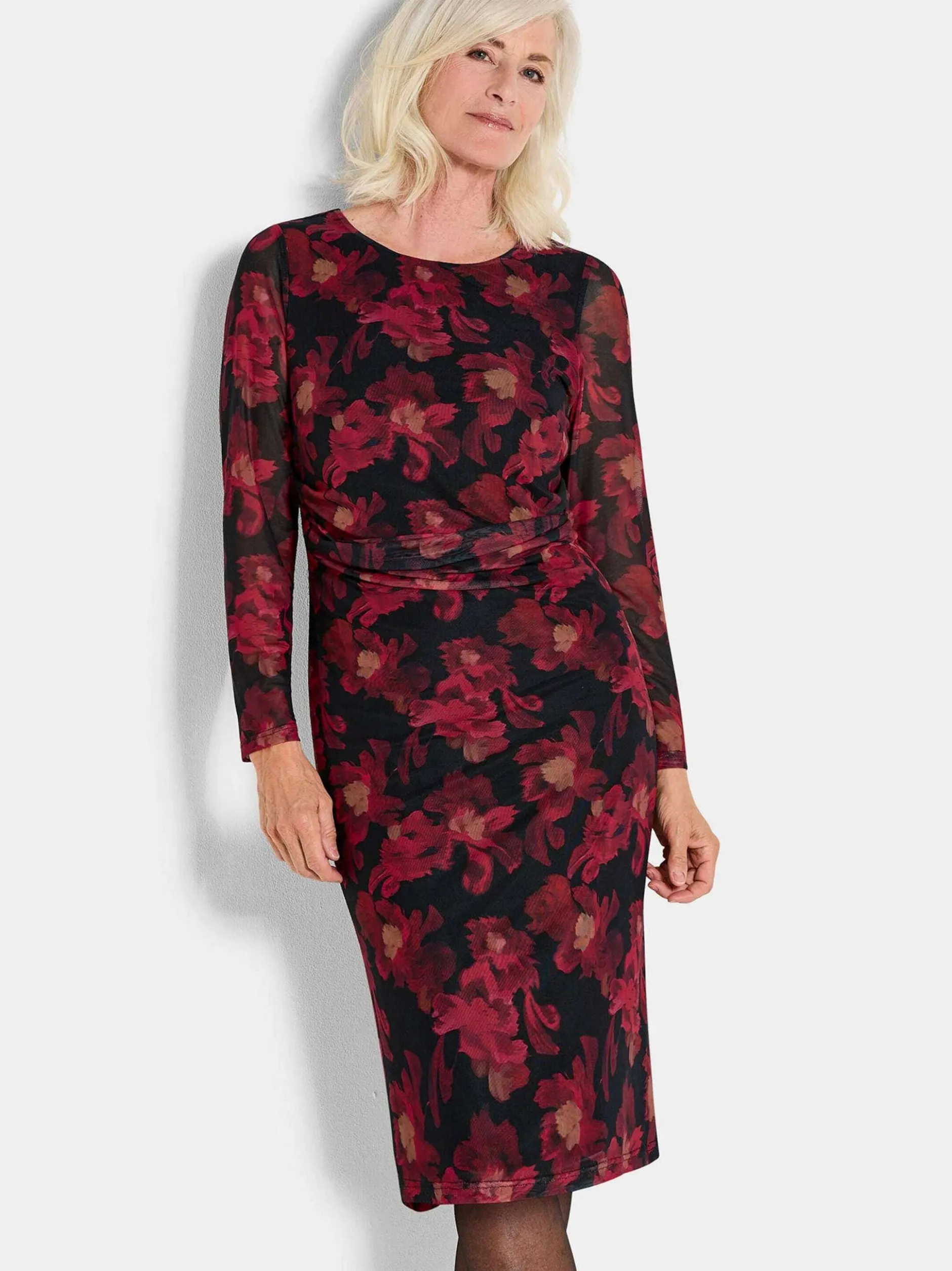Goldner Damen Festliche Kleider in rot schwarz