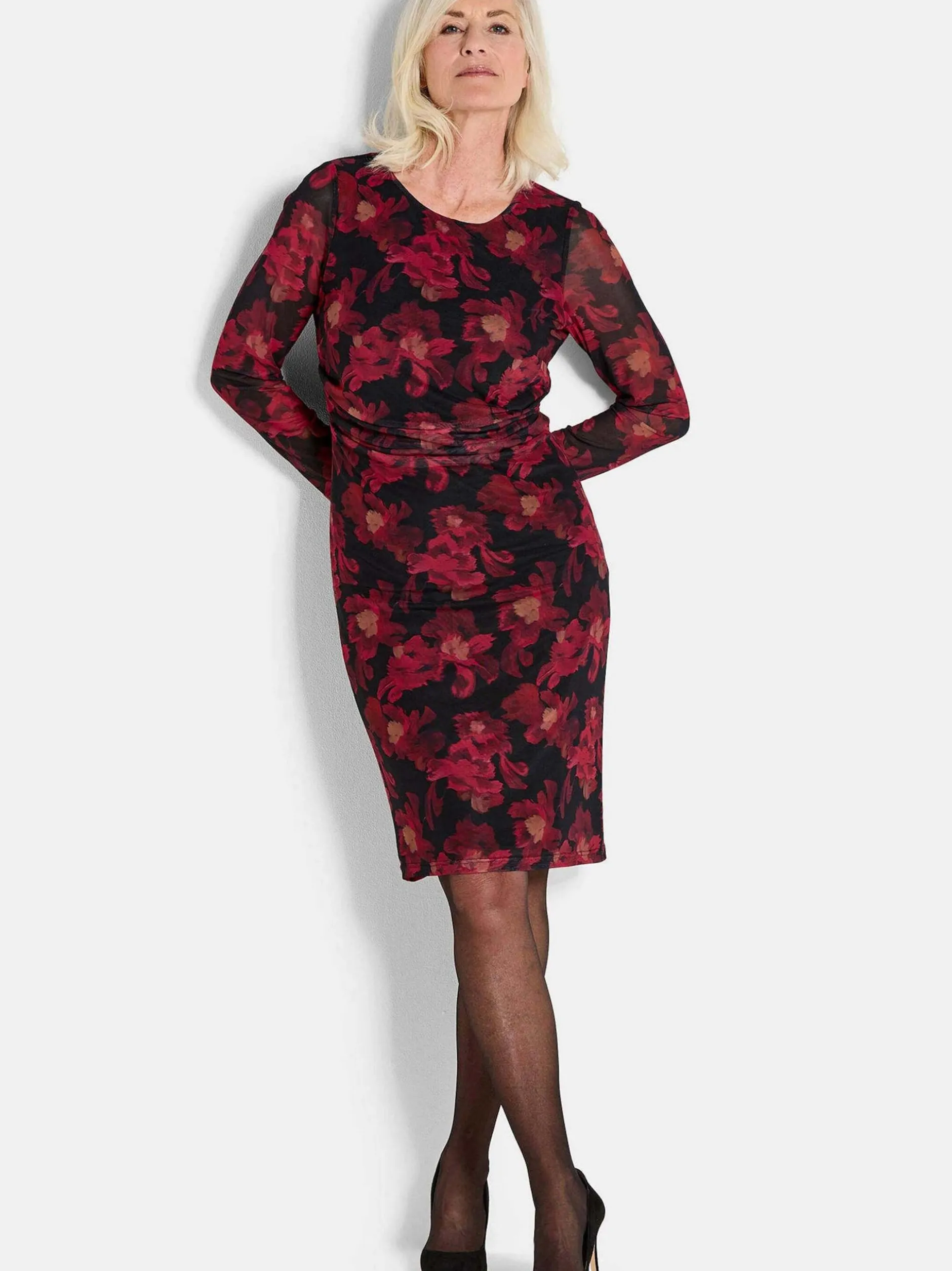 Goldner Damen Festliche Kleider in rot schwarz
