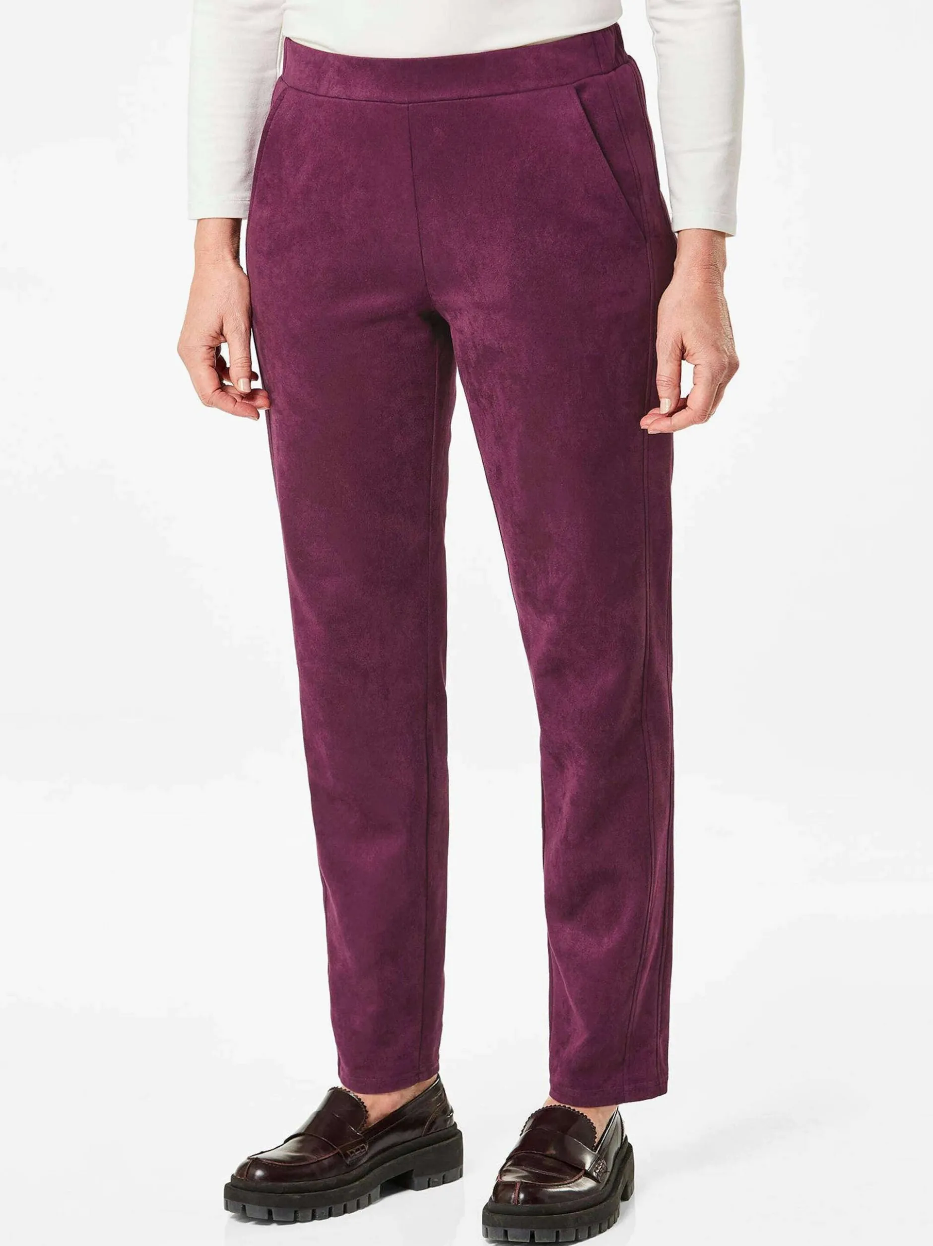 Goldner Damen Hosen in aubergine