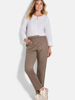 Goldner Damen Hosen in taupe