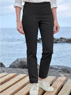 Goldner Damen Hosen - Kurzgröße in schwarz