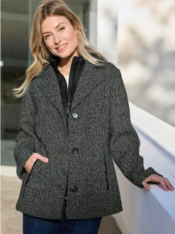 Goldner Damen Jacken in schwarz