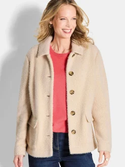 Goldner Damen Jacken - Kurzgröße in beige