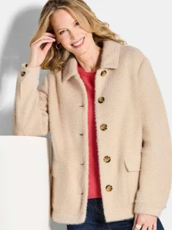 Goldner Damen Jacken - Kurzgröße in beige