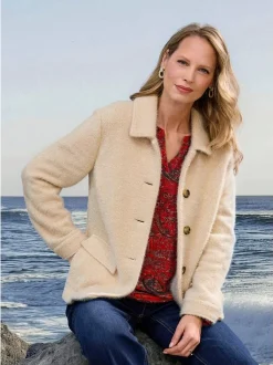 Goldner Damen Jacken - Kurzgröße in beige