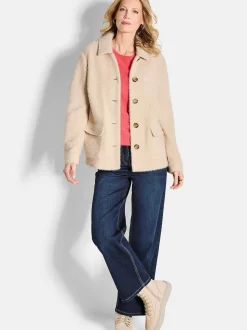 Goldner Damen Jacken - Kurzgröße in beige