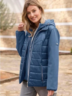Goldner Damen Jacken - Kurzgröße in blau