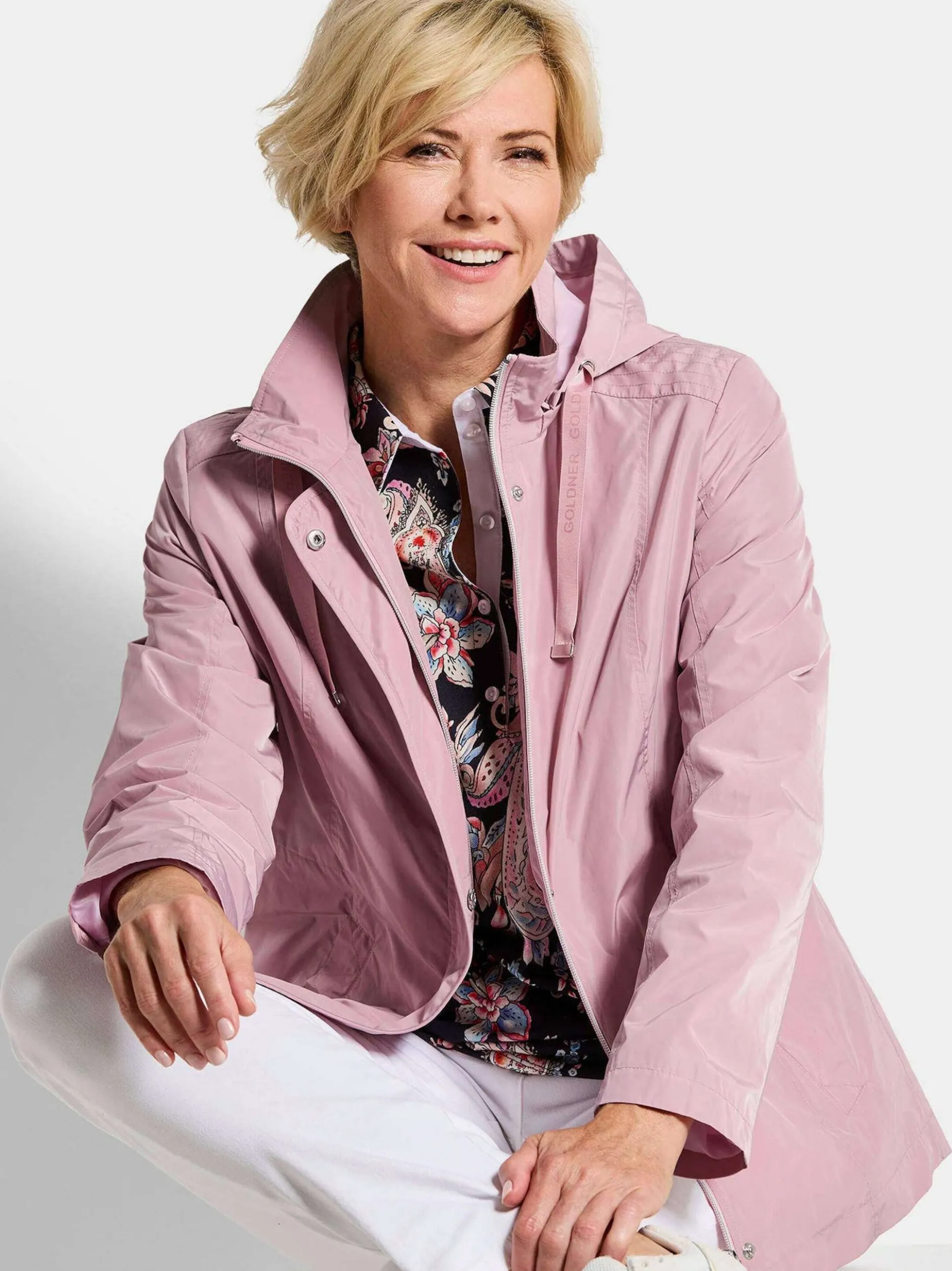 Goldner Damen Jacken - Kurzgröße in rosa