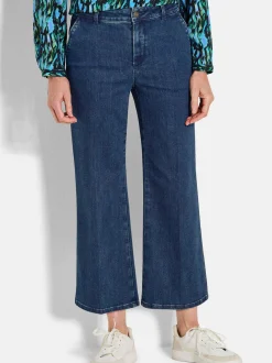 Goldner Damen Jeans in blau