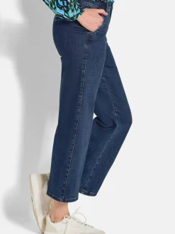 Goldner Damen Jeans in blau