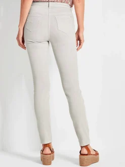 Goldner Damen Jeans in hellgrau