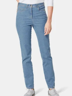 Goldner Damen Jeans in light stone