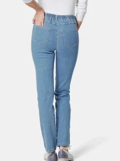 Goldner Damen Jeans in light stone