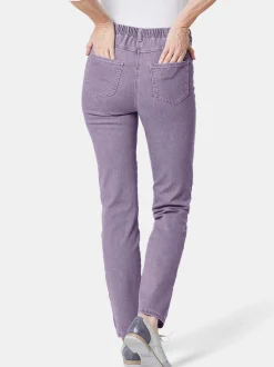 Goldner Damen Jeans in lila