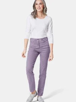Goldner Damen Jeans in lila