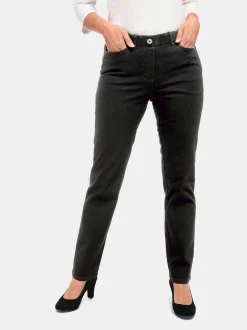 Goldner Damen Jeans in schwarz