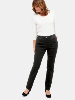 Goldner Damen Jeans in schwarz