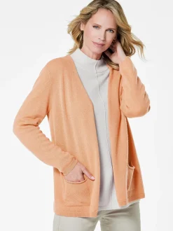 Goldner Damen Kaschmir in orange - Ärmel: langarm