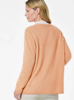 Goldner Damen Kaschmir in orange - Ärmel: langarm