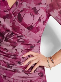 Goldner Damen Kleid in rosa - Ausschnitt: V-Ausschnitt