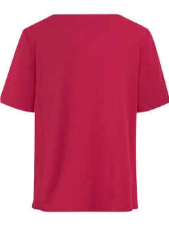 Goldner Damen Kurzarm-Shirts in rot - Ärmel: Halbarm