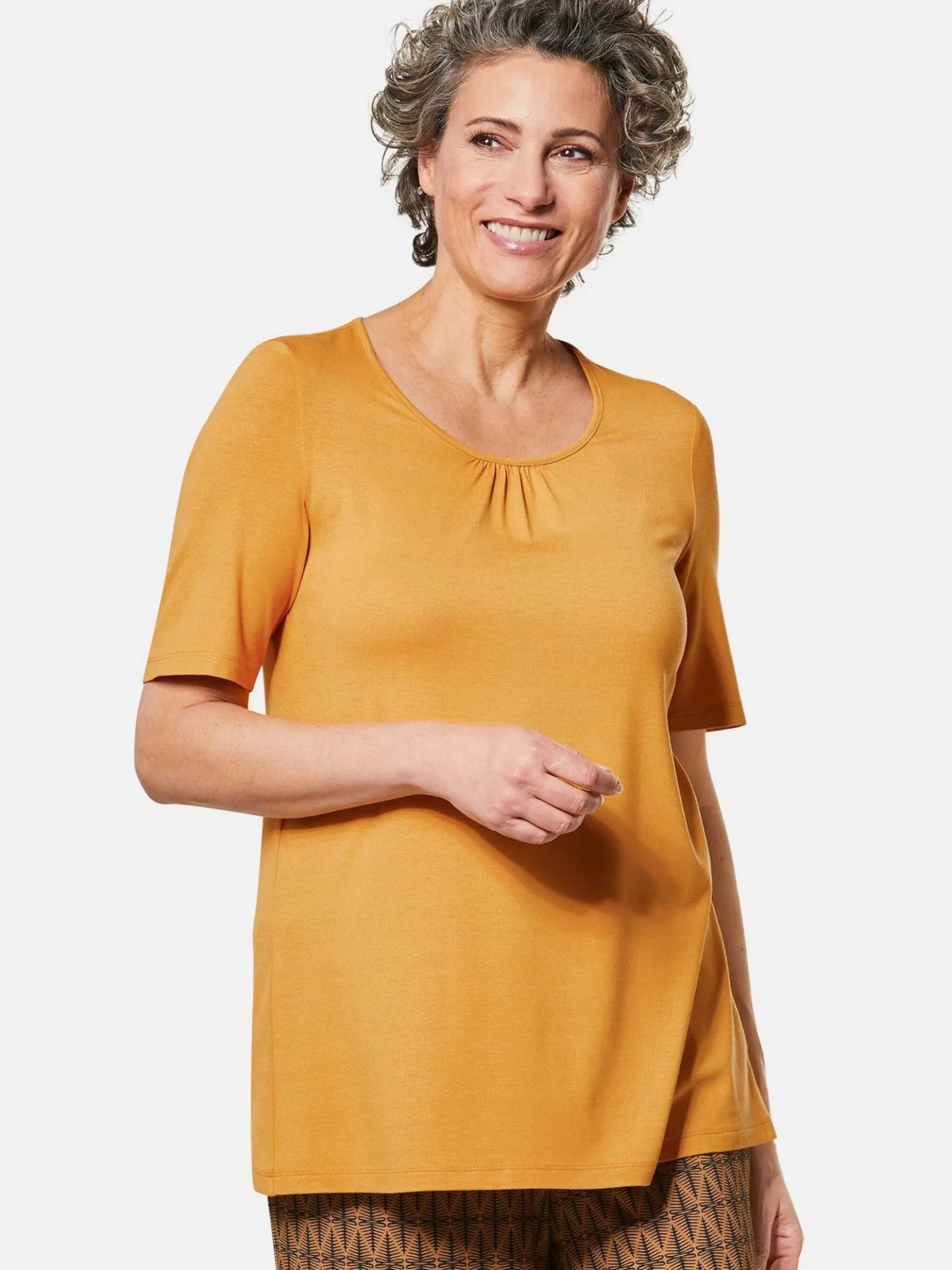 Goldner Damen Kurzarm-Shirts in mais - Ärmel: Halbarm