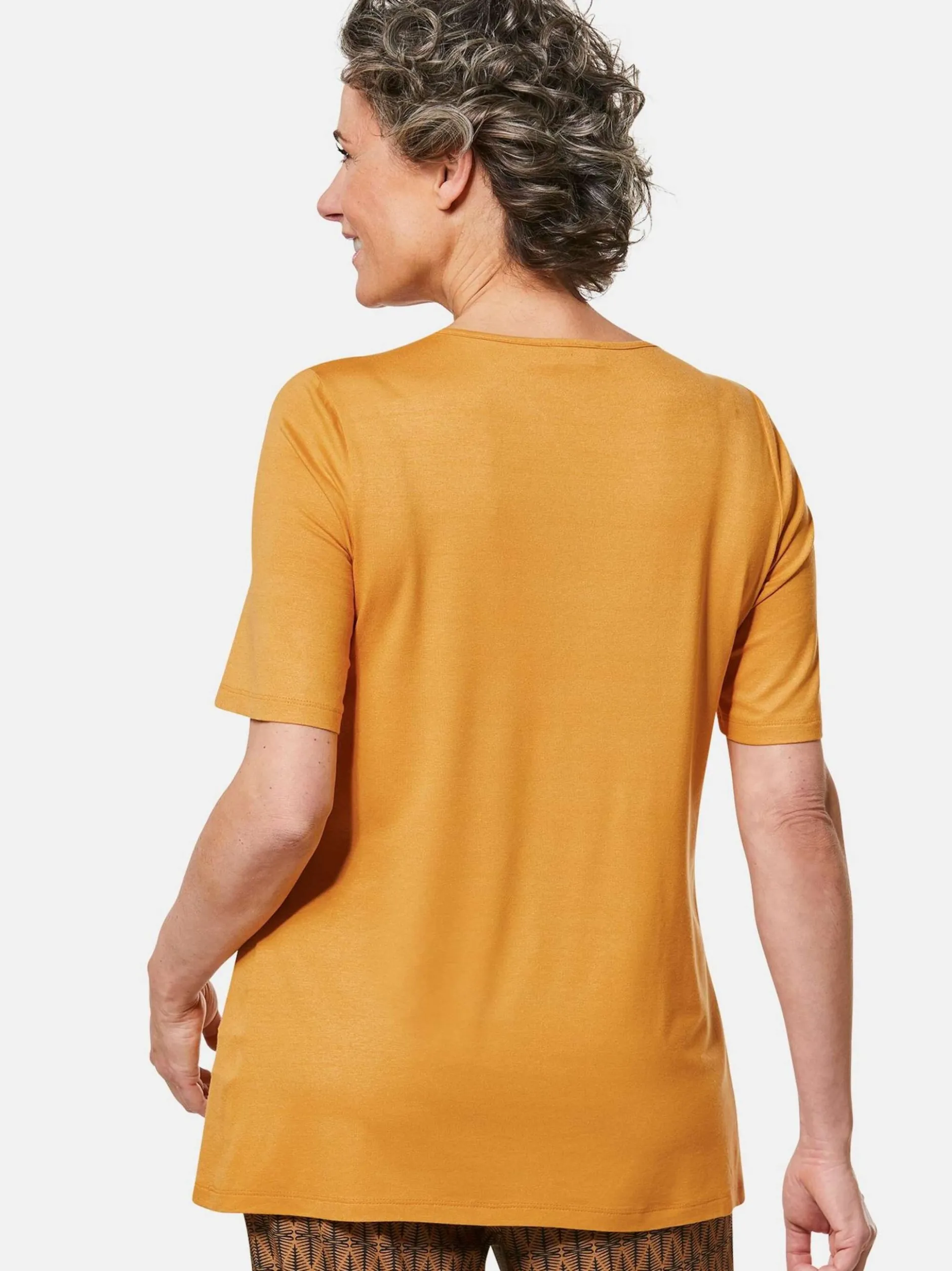 Goldner Damen Kurzarm-Shirts in mais - Ärmel: Halbarm