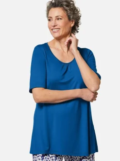 Goldner Damen Kurzarm-Shirts in royal - Ärmel: Halbarm