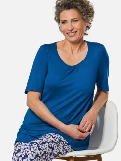 Goldner Damen Kurzarm-Shirts in royal - Ärmel: Halbarm