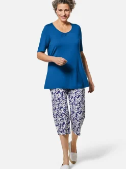 Goldner Damen Kurzarm-Shirts in royal - Ärmel: Halbarm