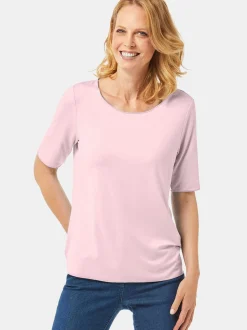 Goldner Damen Kurzarm-Shirts - Kurzgröße in rosa