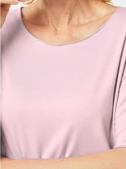 Goldner Damen Kurzarm-Shirts - Kurzgröße in rosa