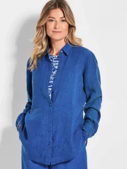 Goldner Damen Langarm-Blusen in royal - Ärmel: langarm